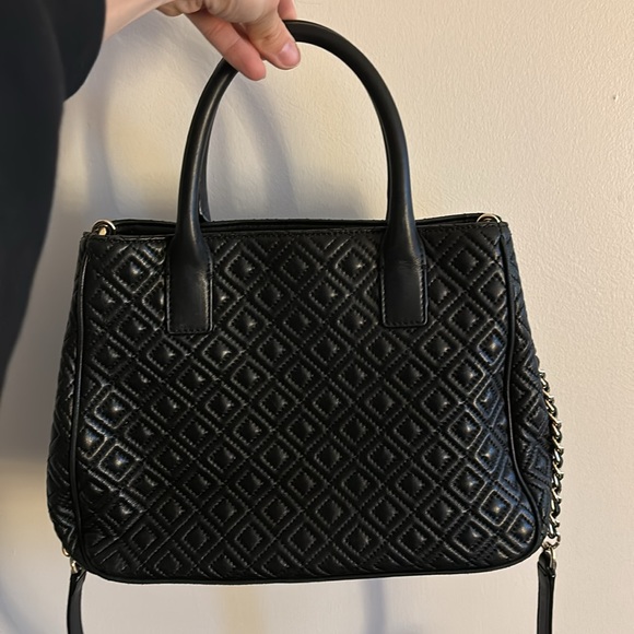 Tory Burch black leather quilted purse - Picture 3 of 6